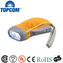 Energy saving mini 3 led hand crank flashlight